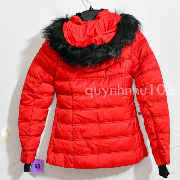 NWT Nautica women Puffer Jacket in RED - Picture 6 of 9